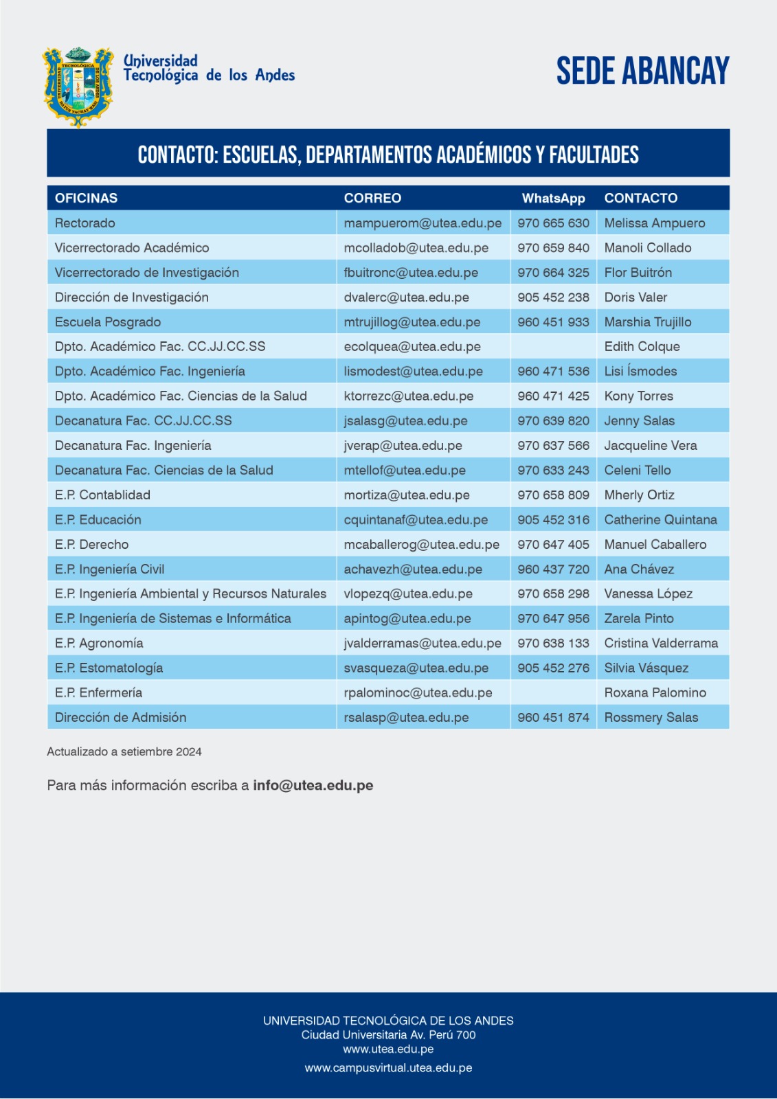 Información de contacto